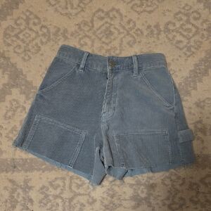 PacSun Blue Corduroy Women's Cargo Shorts